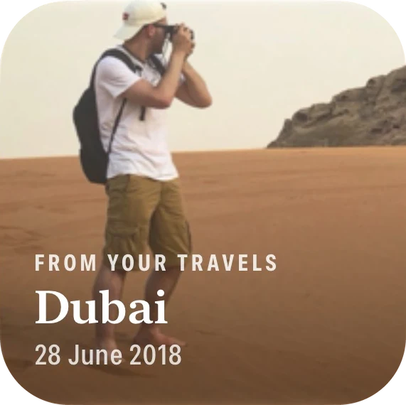 Widget showing a travel photo from Dubai, 28 June 2018